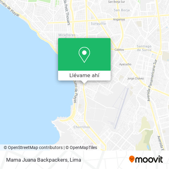 Mapa de Mama Juana Backpackers