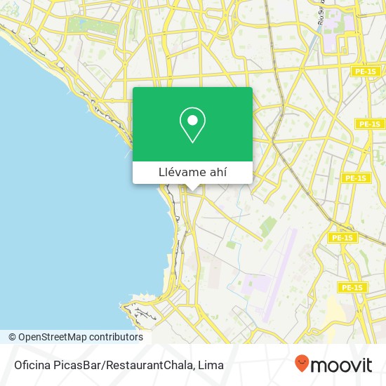 Mapa de Oficina PicasBar / RestaurantChala