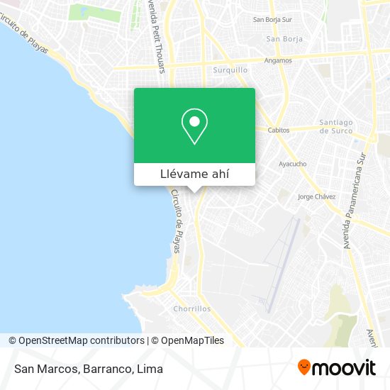 Mapa de San Marcos, Barranco
