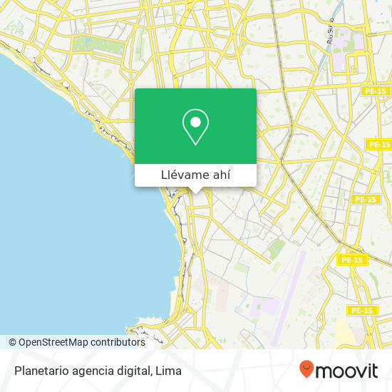 Mapa de Planetario agencia digital