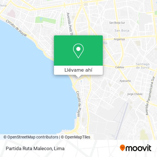 Mapa de Partida Ruta Malecon