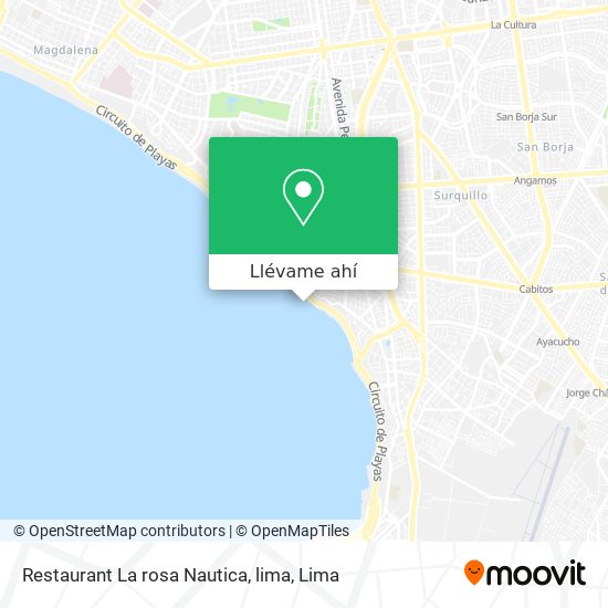 Mapa de Restaurant La rosa Nautica, lima