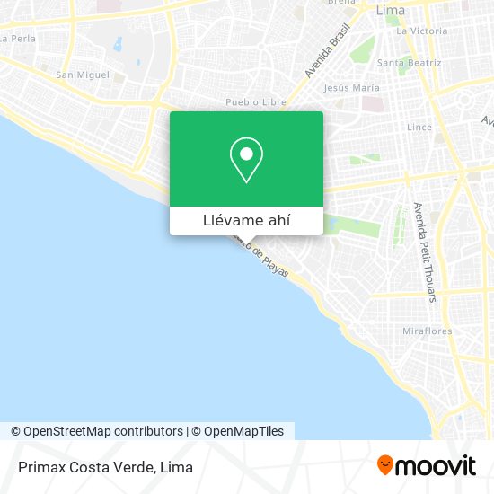 Mapa de Primax Costa Verde