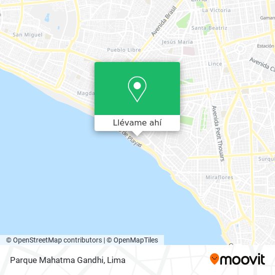 Mapa de Parque Mahatma Gandhi