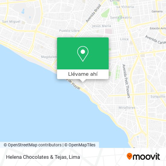 Mapa de Helena Chocolates & Tejas