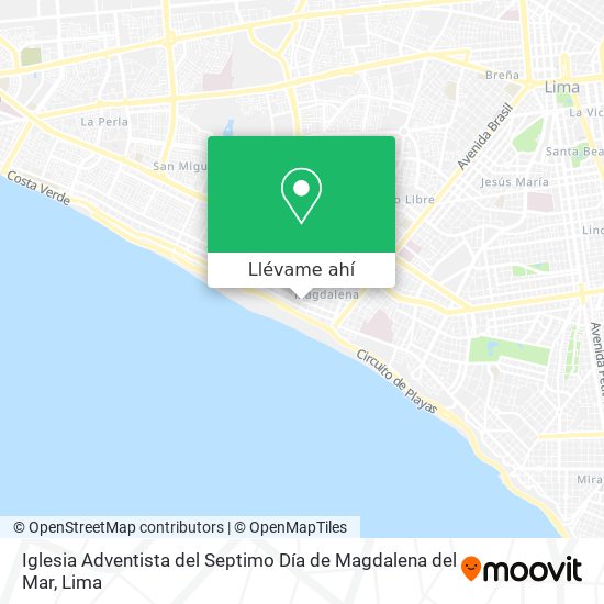 Mapa de Iglesia Adventista del Septimo Día de Magdalena del Mar