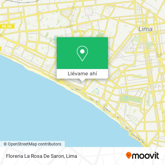 Mapa de Floreria La Rosa De Saron