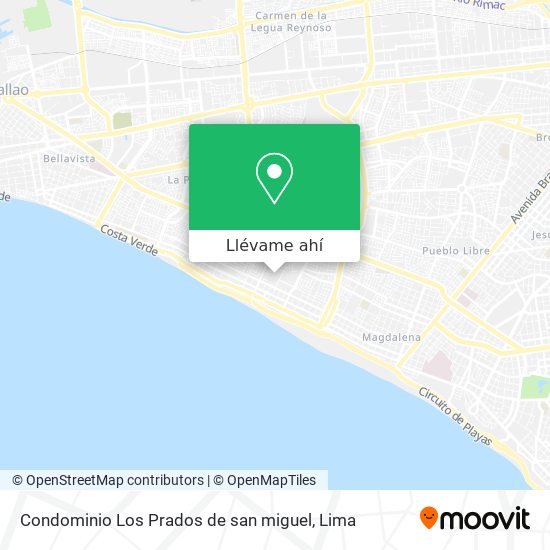 Mapa de Condominio Los Prados de san miguel