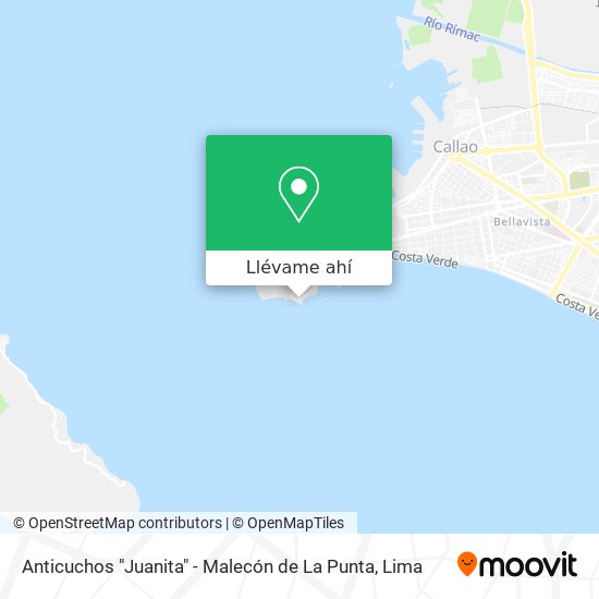 Mapa de Anticuchos "Juanita" - Malecón de La Punta