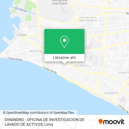 Mapa de DIRANDRO - OFICINA DE INVESTIGACION DE LAVADO DE ACTIVOS