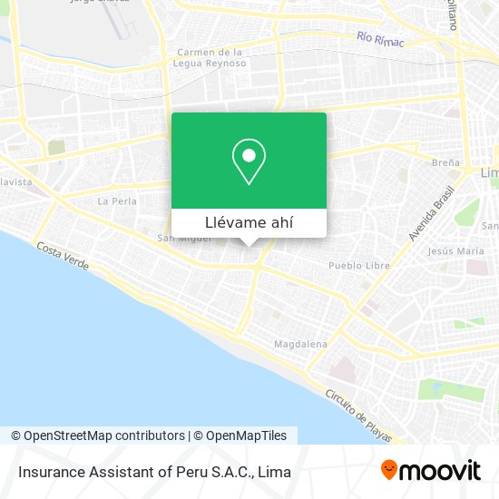 Mapa de Insurance Assistant of Peru S.A.C.