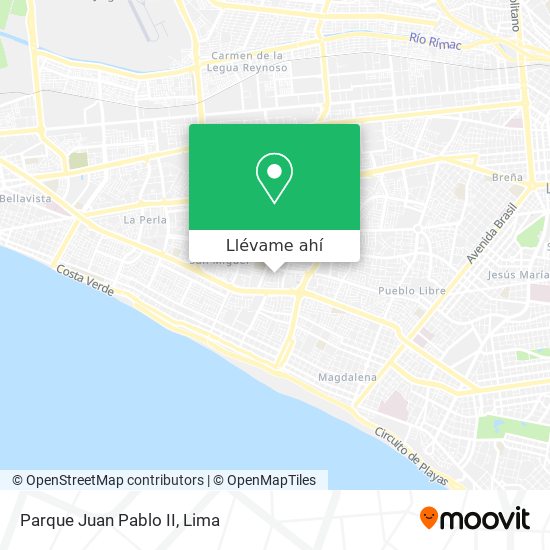 Mapa de Parque Juan Pablo II