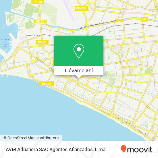Mapa de AVM Aduanera SAC Agentes Afianzados