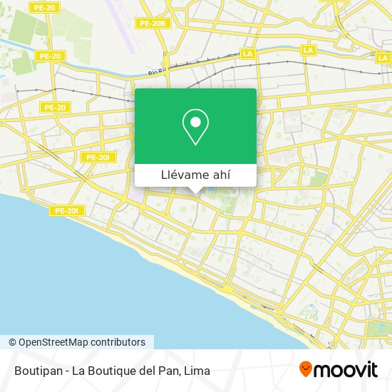 Mapa de Boutipan - La Boutique del Pan