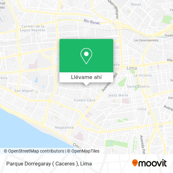 Mapa de Parque Dorregaray  ( Caceres )