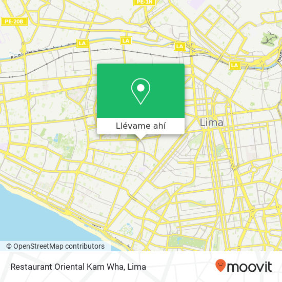 Mapa de Restaurant Oriental Kam Wha