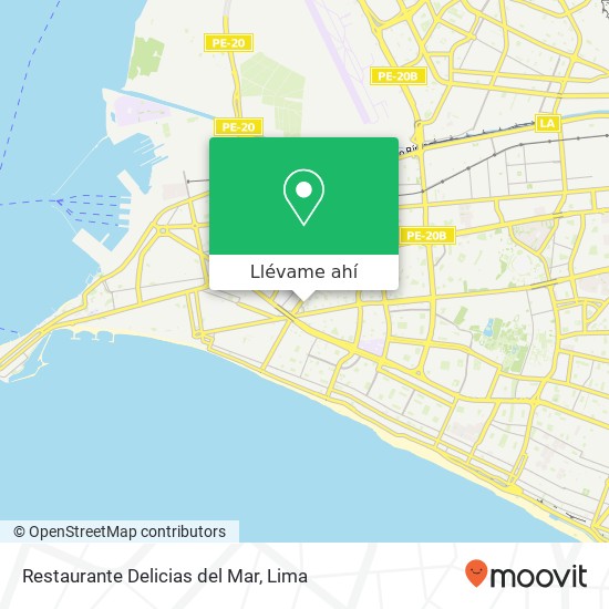 Mapa de Restaurante Delicias del Mar