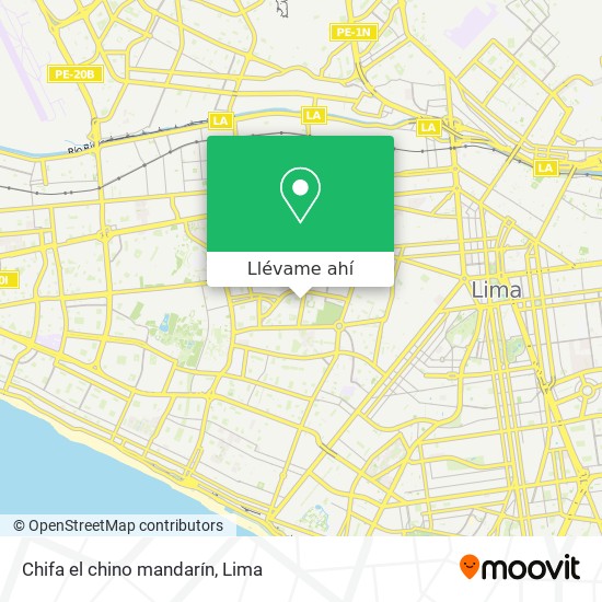 Mapa de Chifa el chino mandarín