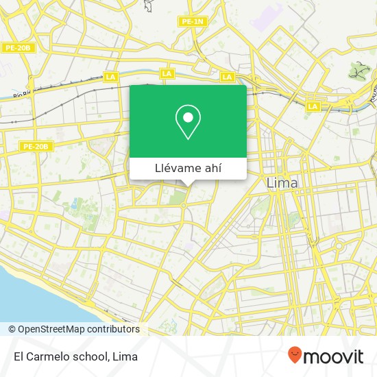 Mapa de El Carmelo school