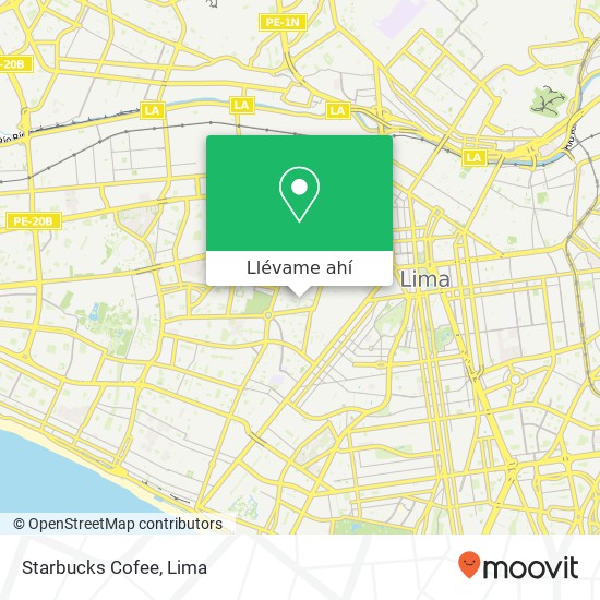 Mapa de Starbucks Cofee