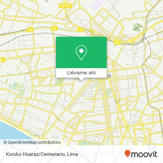 Mapa de Kiosko Huaraz/Centenario