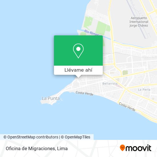 Mapa de Oficina de Migraciones