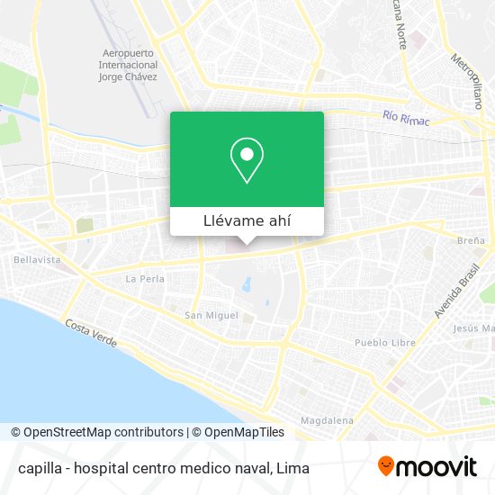 Mapa de capilla - hospital centro medico naval