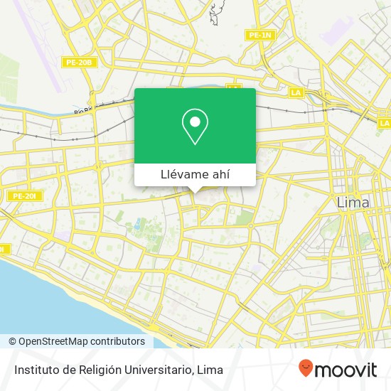 Mapa de Instituto de Religión Universitario