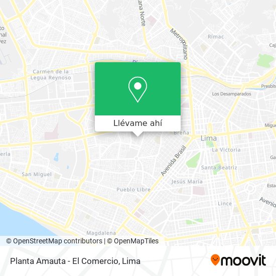 Mapa de Planta Amauta - El Comercio