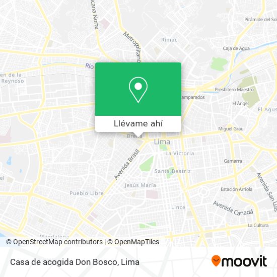 Mapa de Casa de acogida Don Bosco