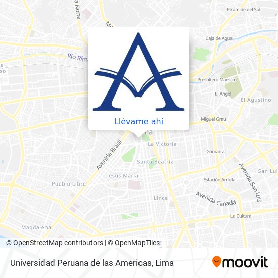 Mapa de Universidad Peruana de las Americas