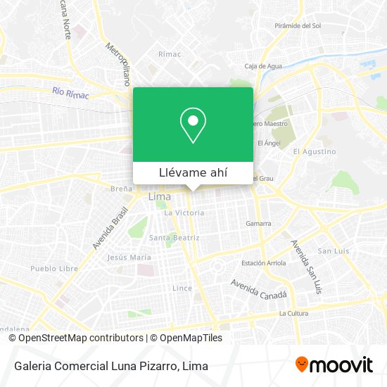 Mapa de Galeria Comercial Luna Pizarro
