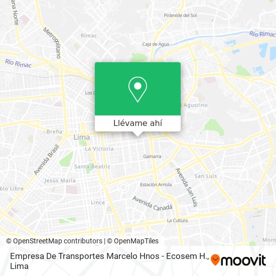 Mapa de Empresa De Transportes Marcelo Hnos - Ecosem H.