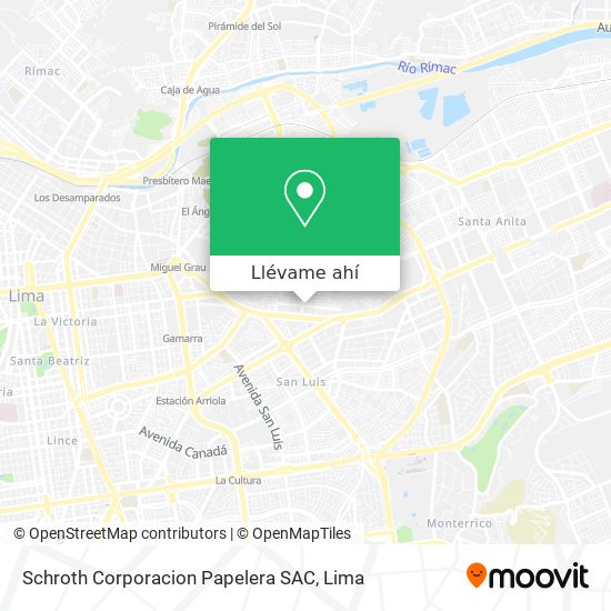 Mapa de Schroth Corporacion Papelera SAC