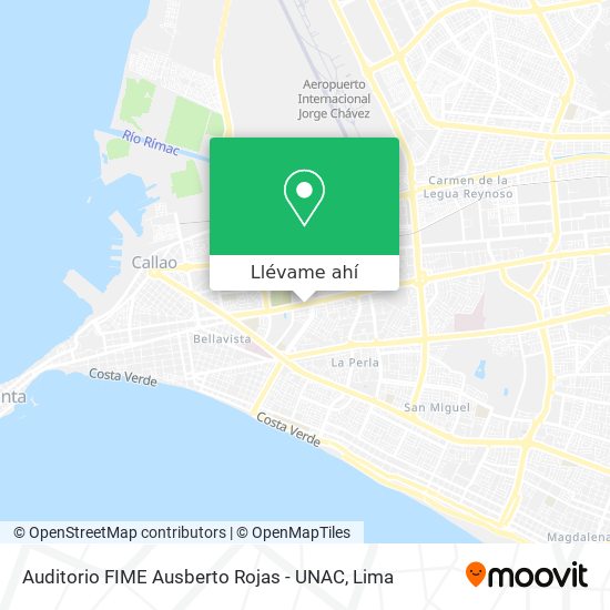 Mapa de Auditorio FIME Ausberto Rojas - UNAC