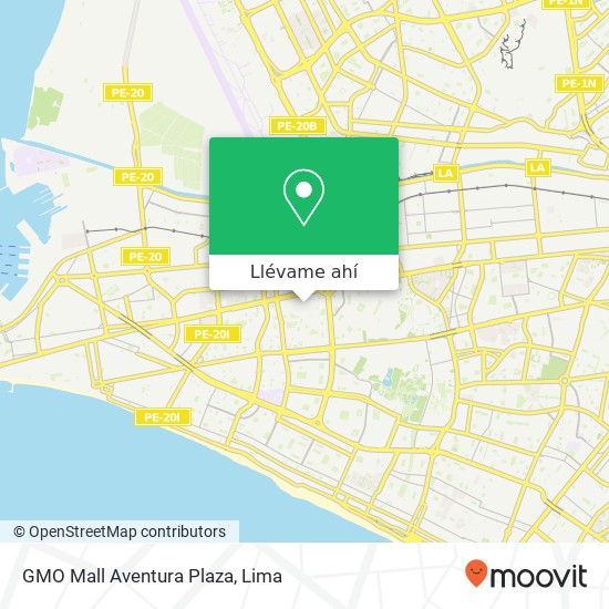 Mapa de GMO Mall Aventura Plaza