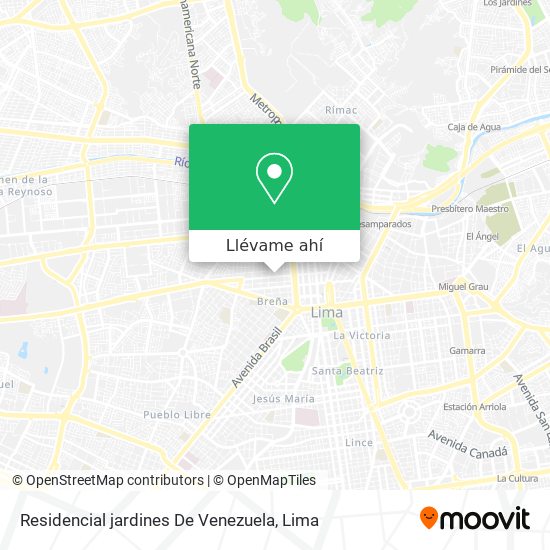Mapa de Residencial jardines De Venezuela