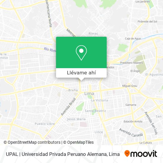 Mapa de UPAL | Universidad Privada Peruano Alemana