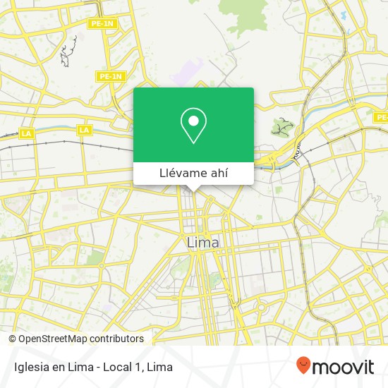 Mapa de Iglesia en Lima - Local 1
