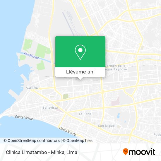 Mapa de Clinica Limatambo - Minka