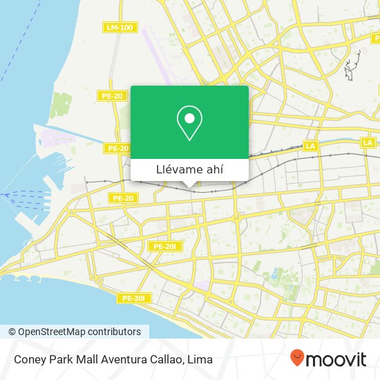 Mapa de Coney Park Mall Aventura Callao