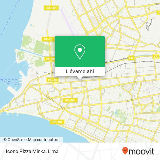 Mapa de Icono Pizza Minka