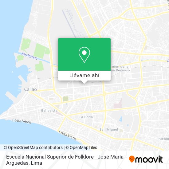 Mapa de Escuela Nacional Superior de Folklore - José María Arguedas