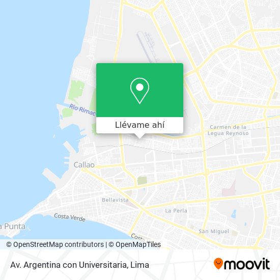 Mapa de Av. Argentina con Universitaria