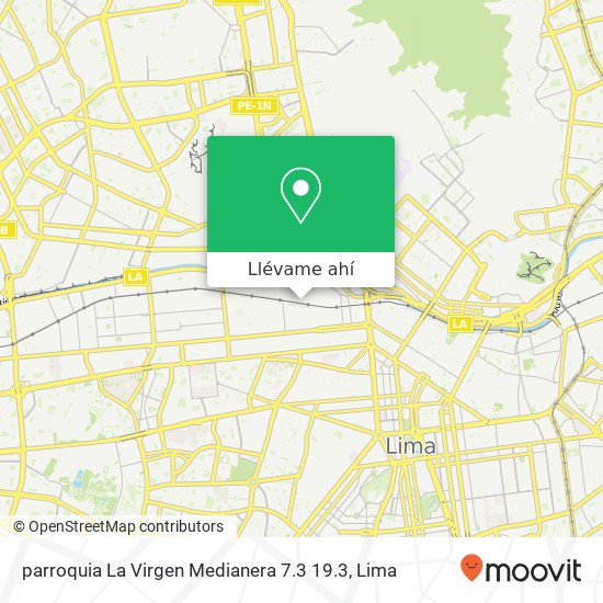 Mapa de parroquia La Virgen Medianera 7.3 19.3