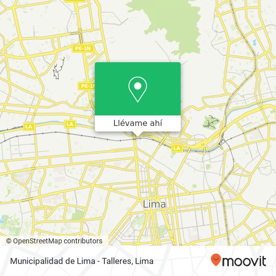 Mapa de Municipalidad de Lima - Talleres