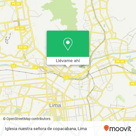 Mapa de Iglesia nuestra señora de copacabana