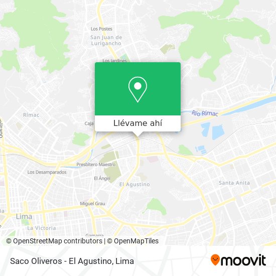 Mapa de Saco Oliveros - El Agustino