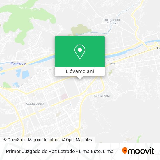 Mapa de Primer Juzgado de Paz Letrado - Lima Este