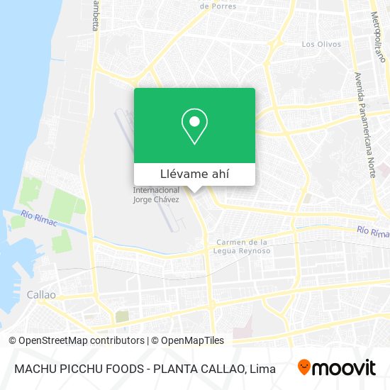 Mapa de MACHU PICCHU FOODS - PLANTA CALLAO